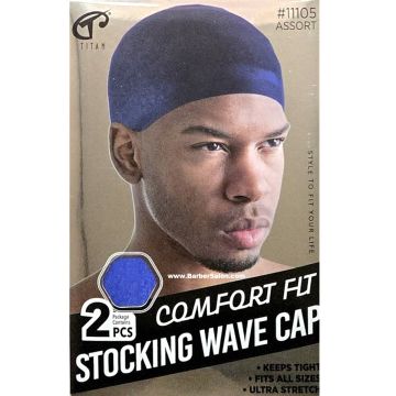 Titan Stocking Wave Cap 2 Pcs - Assorted #11105
