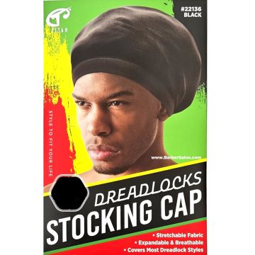 Titan Classic Dreadlock Stocking Cap - Black #22136