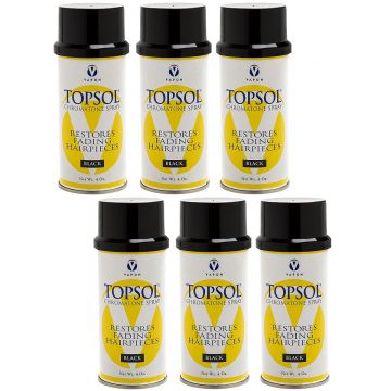 Vapon Topsol Chromatone Spray - Black 4 oz - 6 Pack