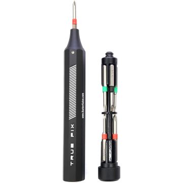 Barber Xpress True Fix Screwdriver Tool with 10 Bits - Black