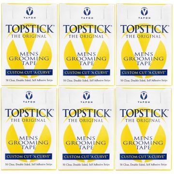 Vapon Topstick - The Original Men's Grooming Tape - 50 Count 1/2 x 3