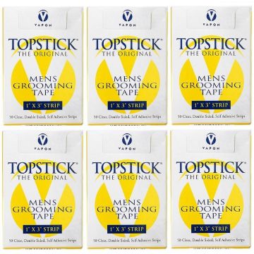 Vapon Topstick - Grooming Tape - 50 Count 1 x 3 Double Sided