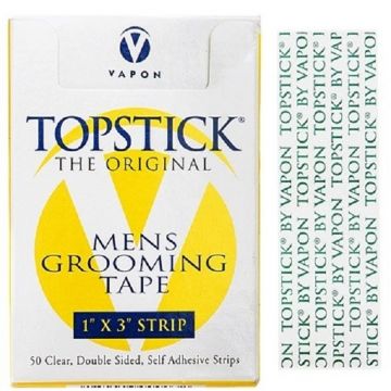 Vapon Topstick Mens Grooming Tape [1" x 3" Strip] - 50 Strips