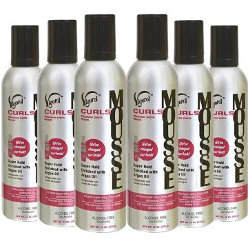 Vigorol Curls Mousse - Super Hold 12 oz [6 Pack]