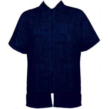 Vincent Heat Stamp Barber Jacket - Navy [S-4XL] #VT2244