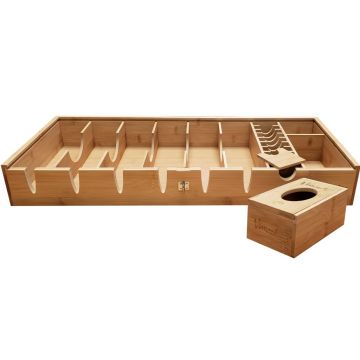 Vincent Bamboo Counter Top Barber Tray - Large #VT10200