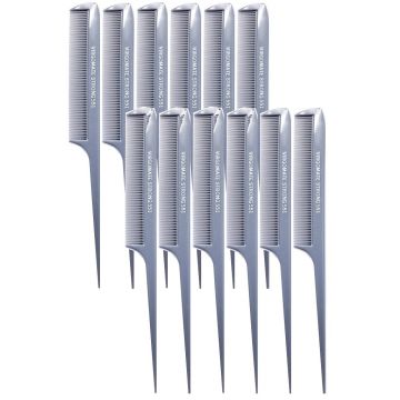 Krest Virgomate Rat Tail Comb - Gray #551 - 12 Pack