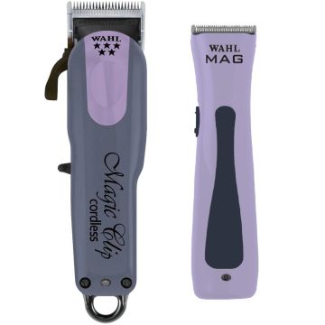 Wahl Limited Edition 5 Star Lavender Magic Clip Cordless Clipper & Sterling Mag Cordless Trimmer [DUO]
