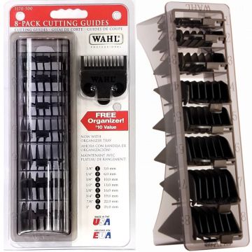 Wahl 8 Pack Cutting Guides with Organizer - Black #3170-500