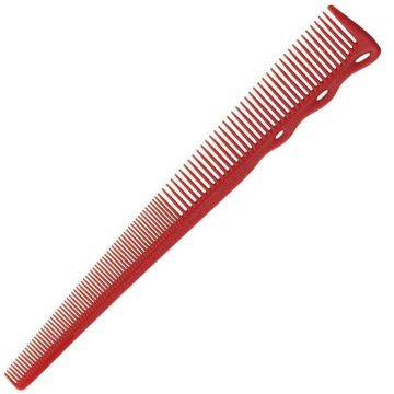 YS Park Barbering Comb 7.4" - Red #YS-254