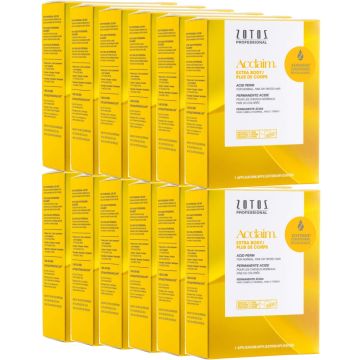 Zotos Acclaim Extra Body Acid Perm for Normal, Fine or Tinted Hair (Medium to Firm) - 1 Application [12 Pack]