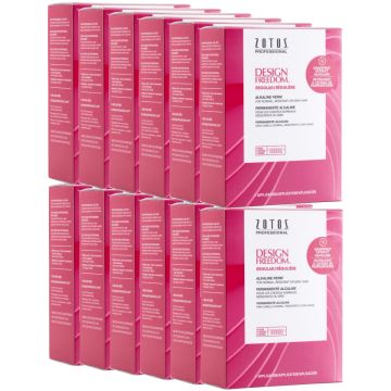 Zotos Design Freedom Regular Alkaline Perm for Normal, Resistant or Gray Hair (Firm) - 1 Application [12 Pack]
