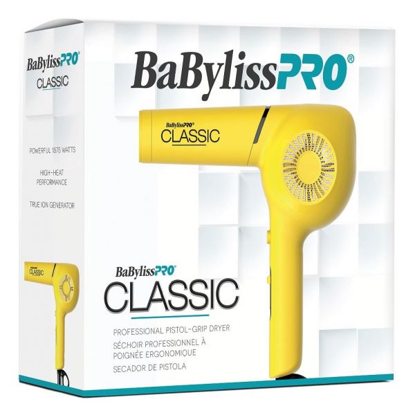 BABYLISS PRO Classic Pistol-Grip Hair Dryer 1875 Watts BABYLISS PRO Classic Pistol-Grip Hair Dryer 1875 Watts