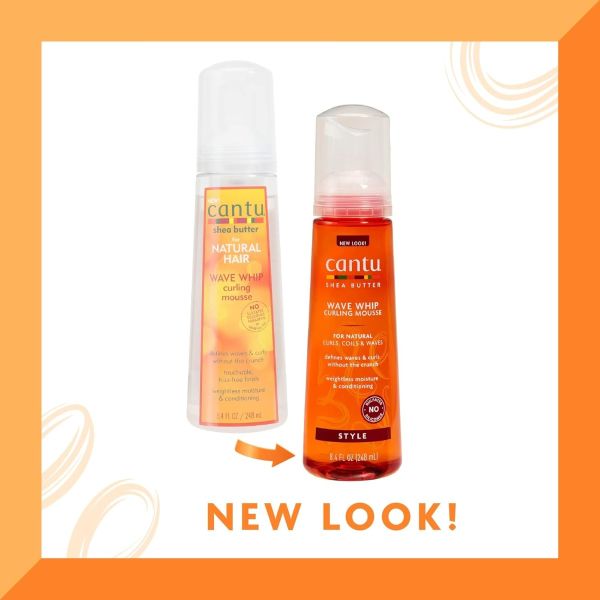 Cantu Shea Butter For Natural Hair Wave Whip Curling Mousse oz