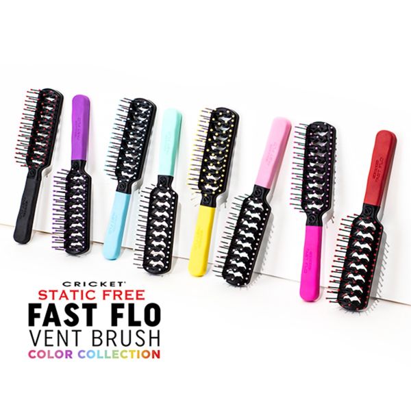 Cricket The Original Static Free Fast Flo Vent Brush - Party