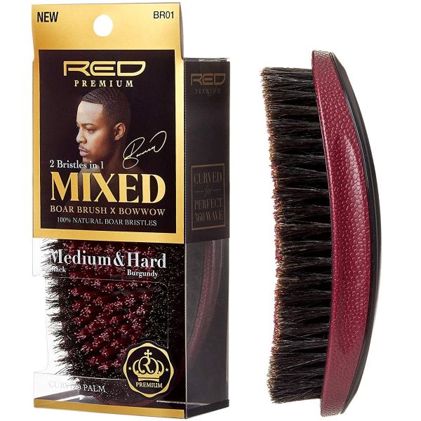 Red by Kiss Professional Boar Brush Hard Bristles