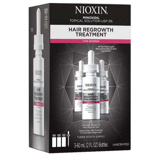 Nioxin Hair Regrowth Treatment for Women 2 oz 3 Pack [3 Month Supply]