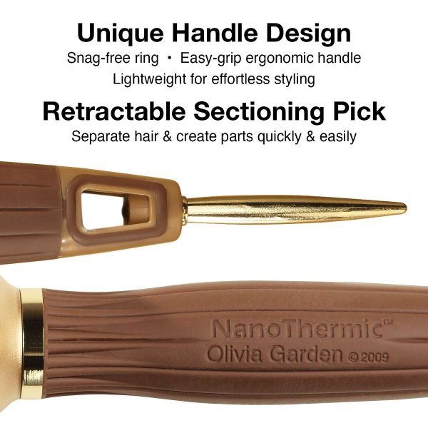 Olivia Garden Nano Thermic Ceramic + ion Paddle Brush #716-NTPDL