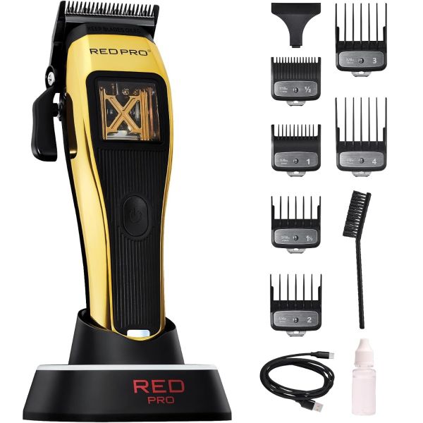 Red Pro X-King Vector Motor Cordless Clipper - Gold #VCL01