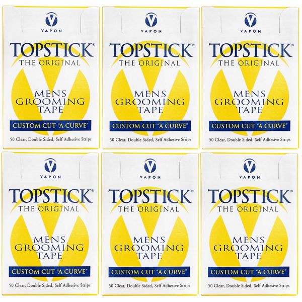 Vapon Topstick - The Original Men's Grooming Tape - 50 Count 1/2 x 3