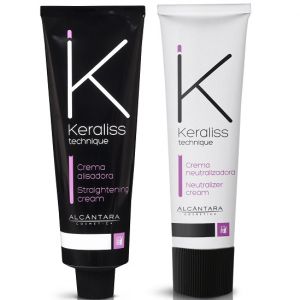 Alcantara Keraliss Technique Permanent Keratin Straightening & Neutralizer Cream Combo