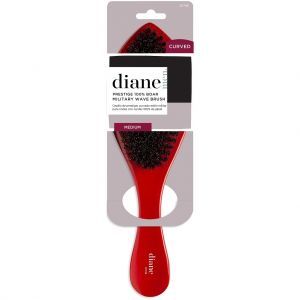 Diane Curved Prestige 100% Boar Wave Brush - Red / Medium #D1726