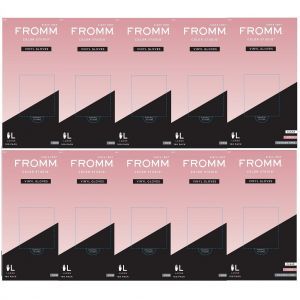 Fromm Color Studio Powder Free Vinyl Clear Gloves 100 Pcs - Large #D8022 - 10 Pack