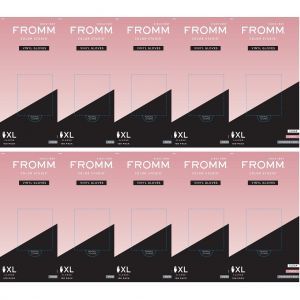Fromm Color Studio Powder Free Vinyl Clear Gloves 100 Pcs - X-Large #D8023 - 10 Pack