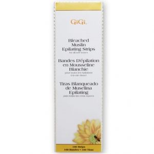 GiGi Large Bleached Muslin Epilating Strips - 100 Pack #0640