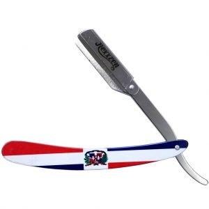 Nexxzen Professional Barber Swing Lock All Metal Razor - Dominican Flag #NZR040-DF
