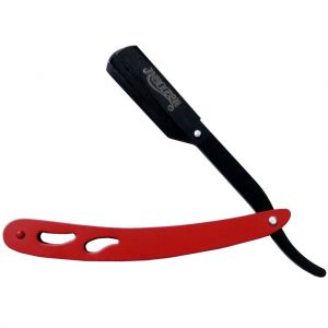 Nexxzen Professional Barber Swing Lock All Metal Razor - Matt Red / Black #NZR060-MRB