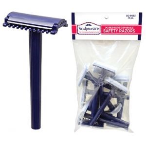 Scalp Master Double Edge Disposable Safety Razors - 12 Pack #SC-9053