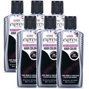 Kiss Express Semi Permanent Hair Color #K99 Jet Black 3.5 oz - 6 Pack